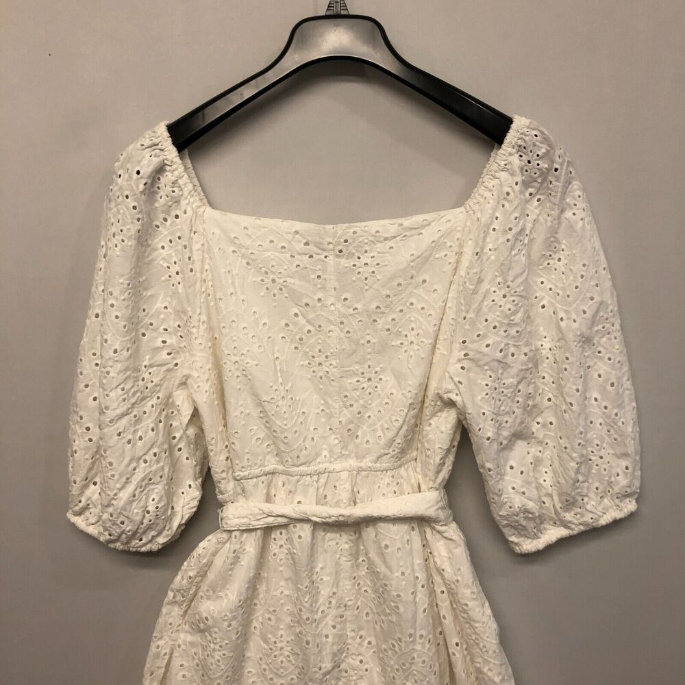 Eloquii Elements Women Cotton Belted Eyelet Dress Size 14 White M176 -20 - Picture 12 of 13